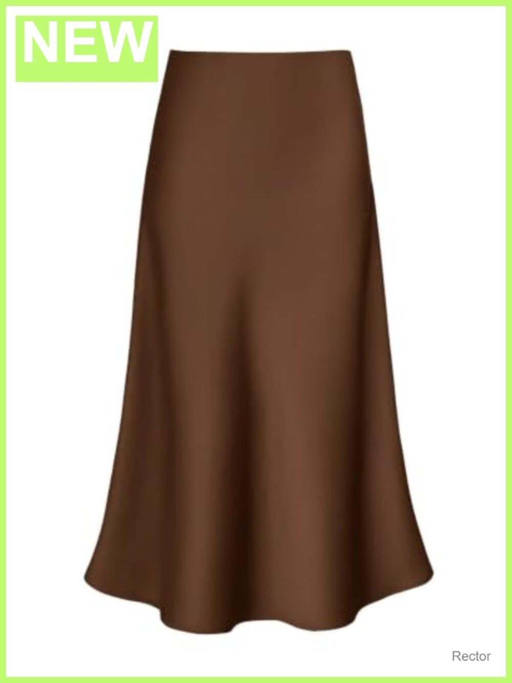 Satin Midi Skirt High Waisted A Line Long Skirt